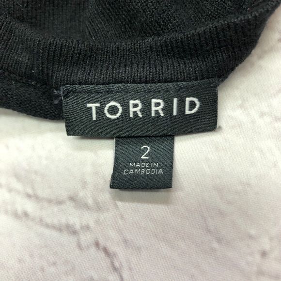 Torrid Women Size 2 Black & White Stripe Sweater-Knit Short Shift Dress B226 -10 - Picture 13 of 14